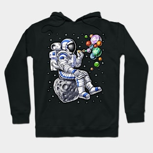 Astronaut Blowing Bubbles Hoodie